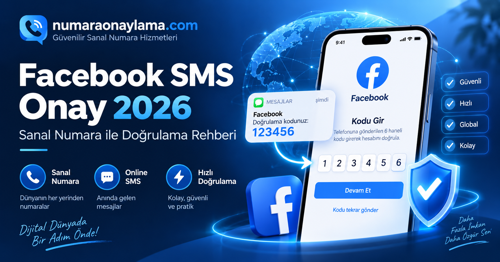Facebook SMS Onay 2026 | Facebook Sanal Numara