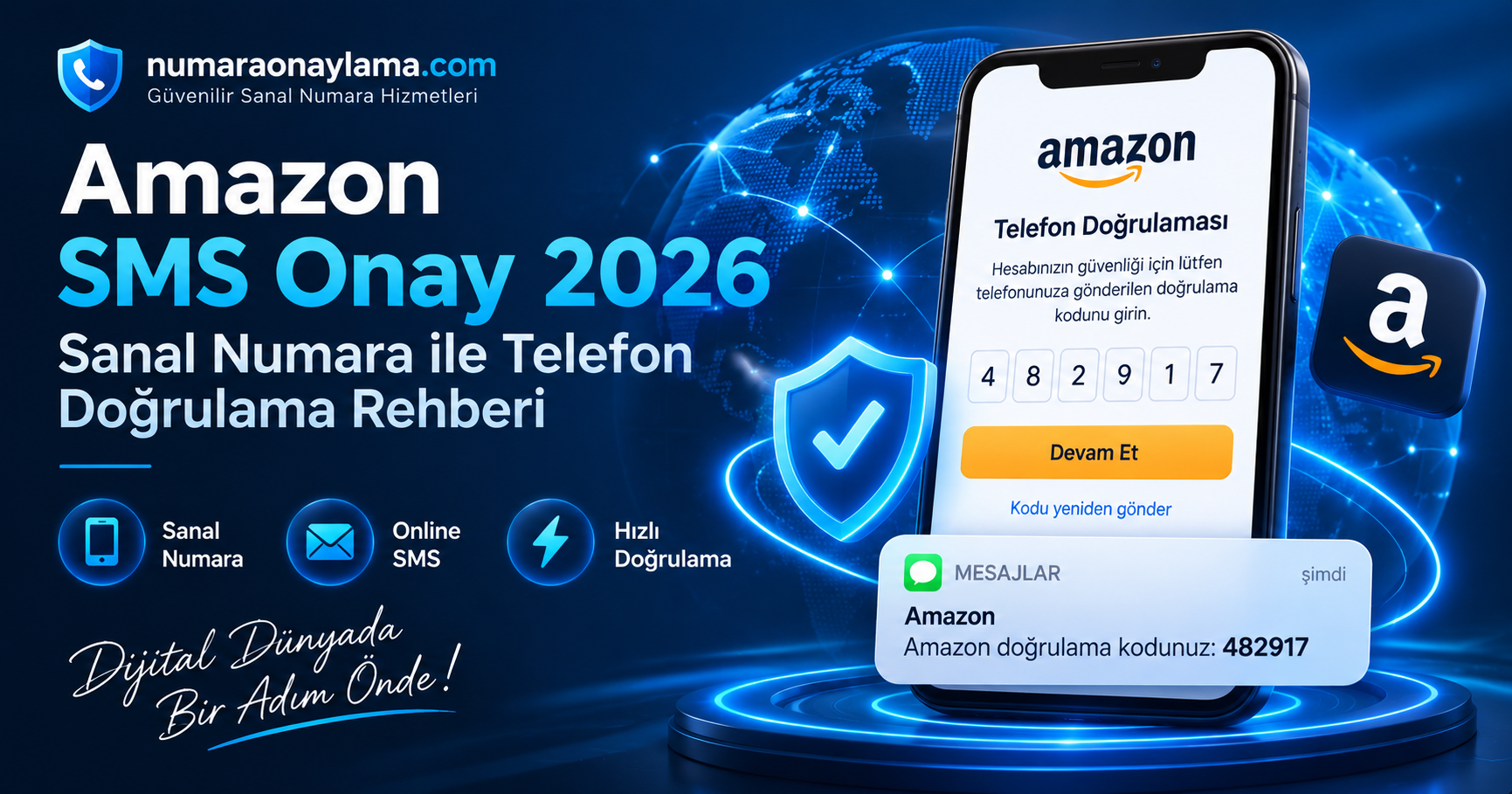 Amazon SMS Onay 2026: Sanal Numara ile Telefon Doğrulama Rehberi