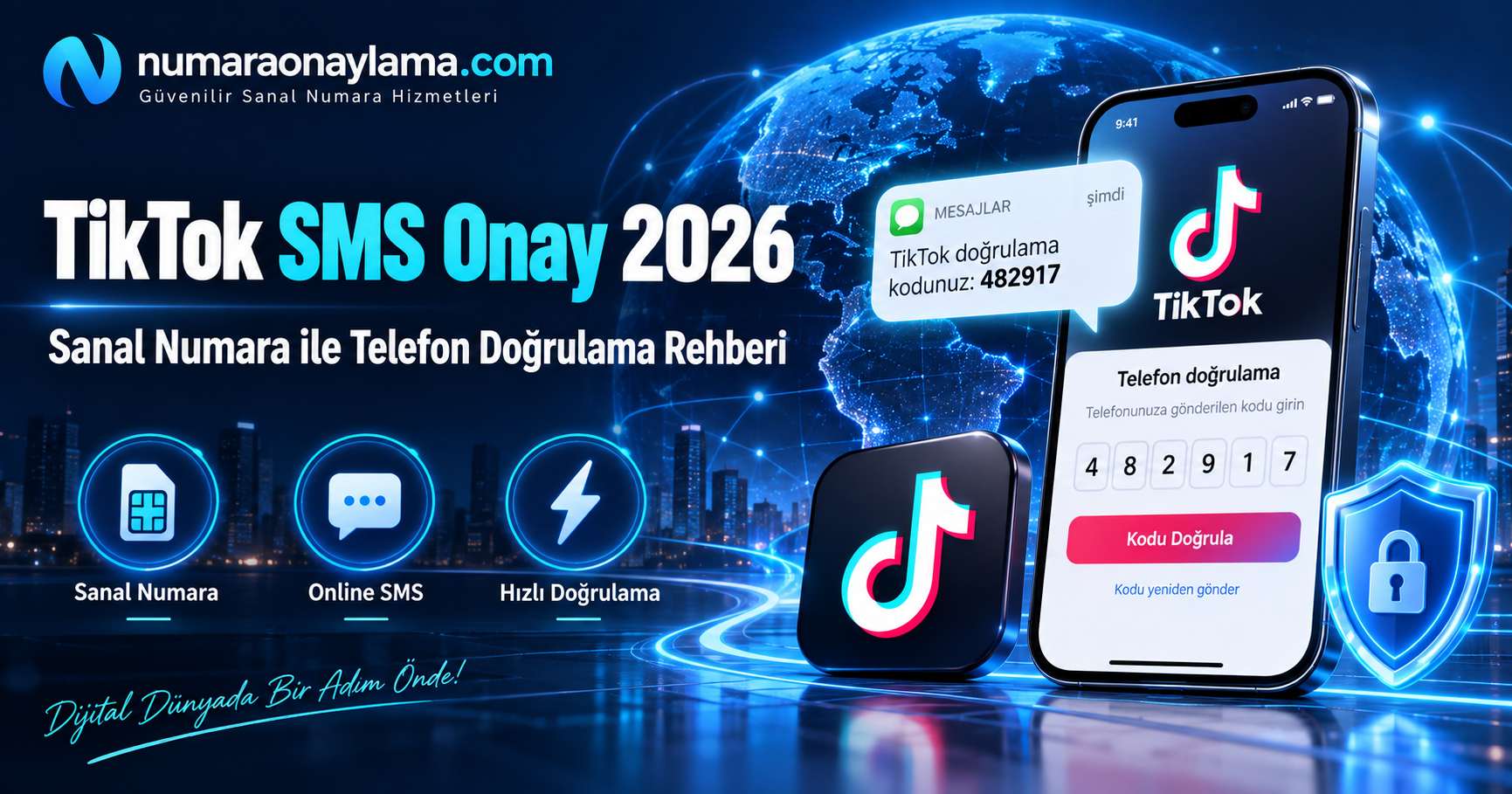 TikTok SMS Onay 2026 | TikTok Sanal Numara Al