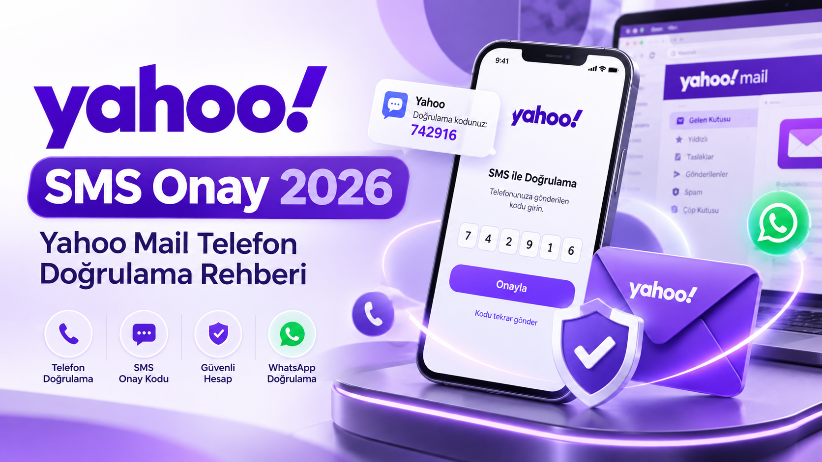 Yahoo SMS Onay 2026 | Yahoo Mail Telefon Doğrulama