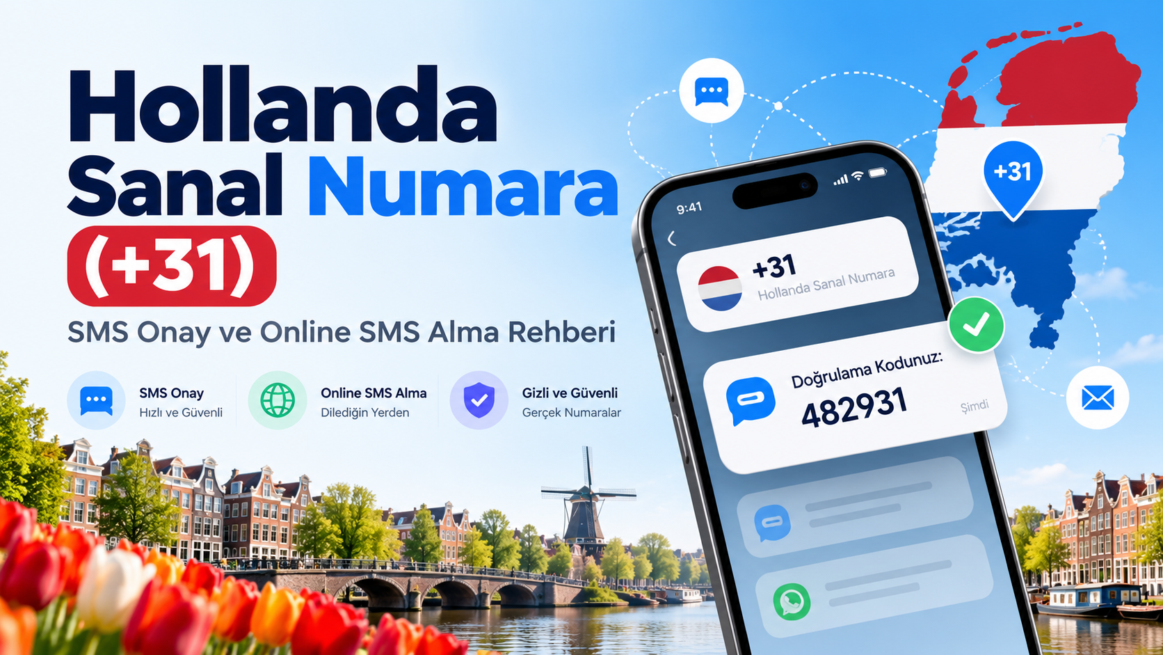Hollanda Sanal Numara (+31) 2026 | SMS Onay Al