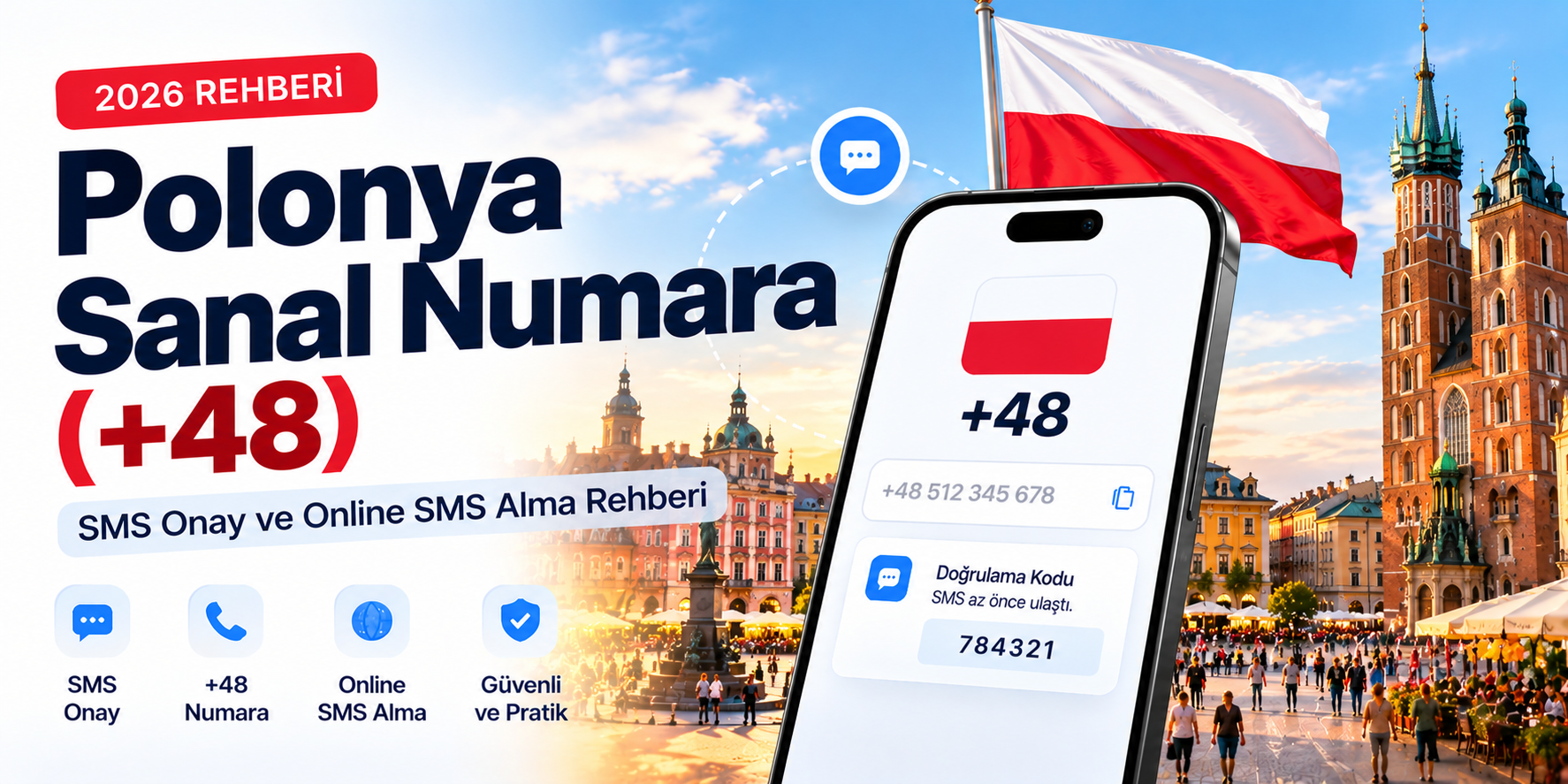 Polonya Sanal Numara (+48) 2026 | SMS Onay Al